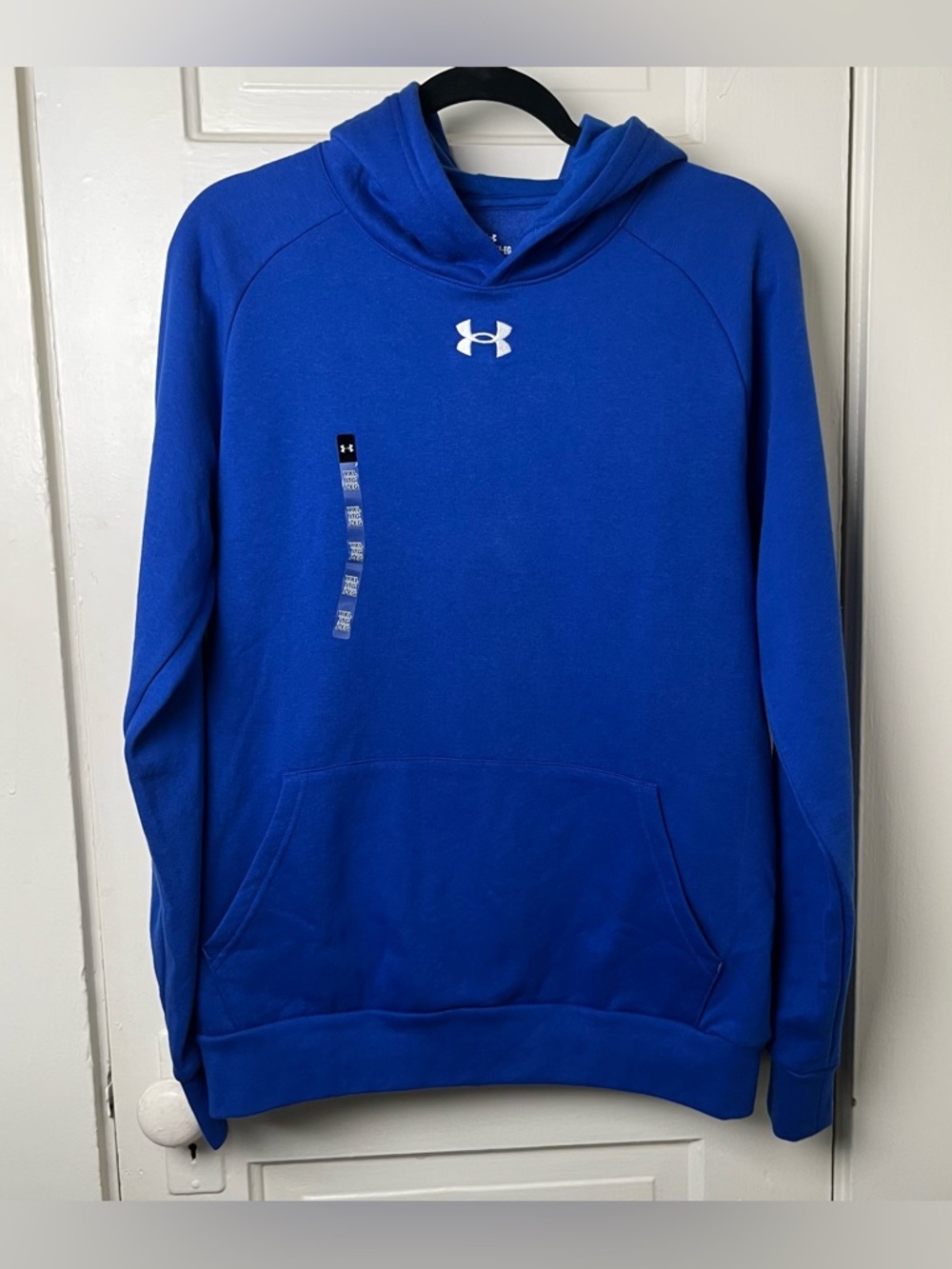 Under Armour Young Men's Royal Blue Hooded Pullover Sweatshirt NWT XL Athletic
